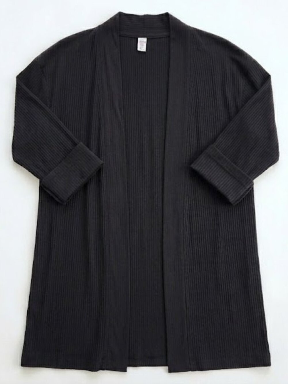 Joe Fresh Black Ribbed Open Cardigan